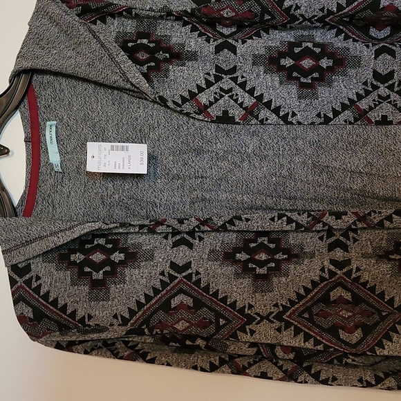 NWT Maurices hooded aztec long sweater - Picture 2 of 5